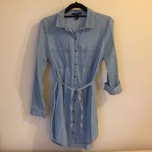 F21 denim chambray dress